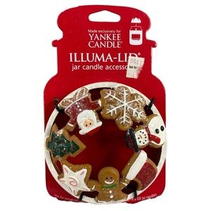 YANKEE CANDLE Illuma Lid Candle Topper CHRISTMAS Holiday Cookies Santa Snowman
